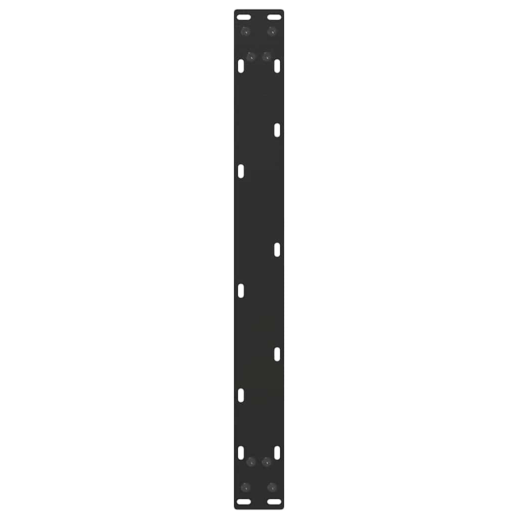 Pieds de table basse en U, 2 pièces, noir, 70 x (30-31) cm, acier - XIOS