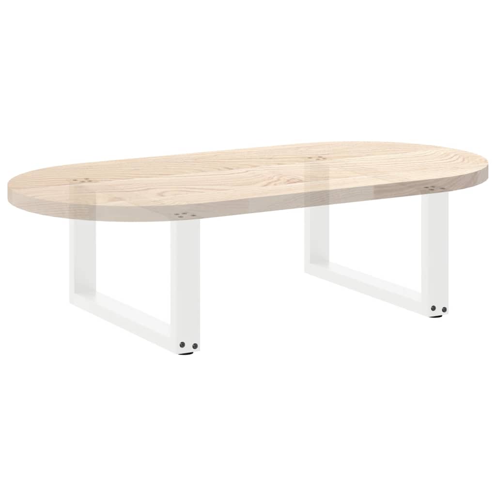Pieds de table basse en U 2 pièces Blanc 70 x (30-31) cm Acier - XIOS