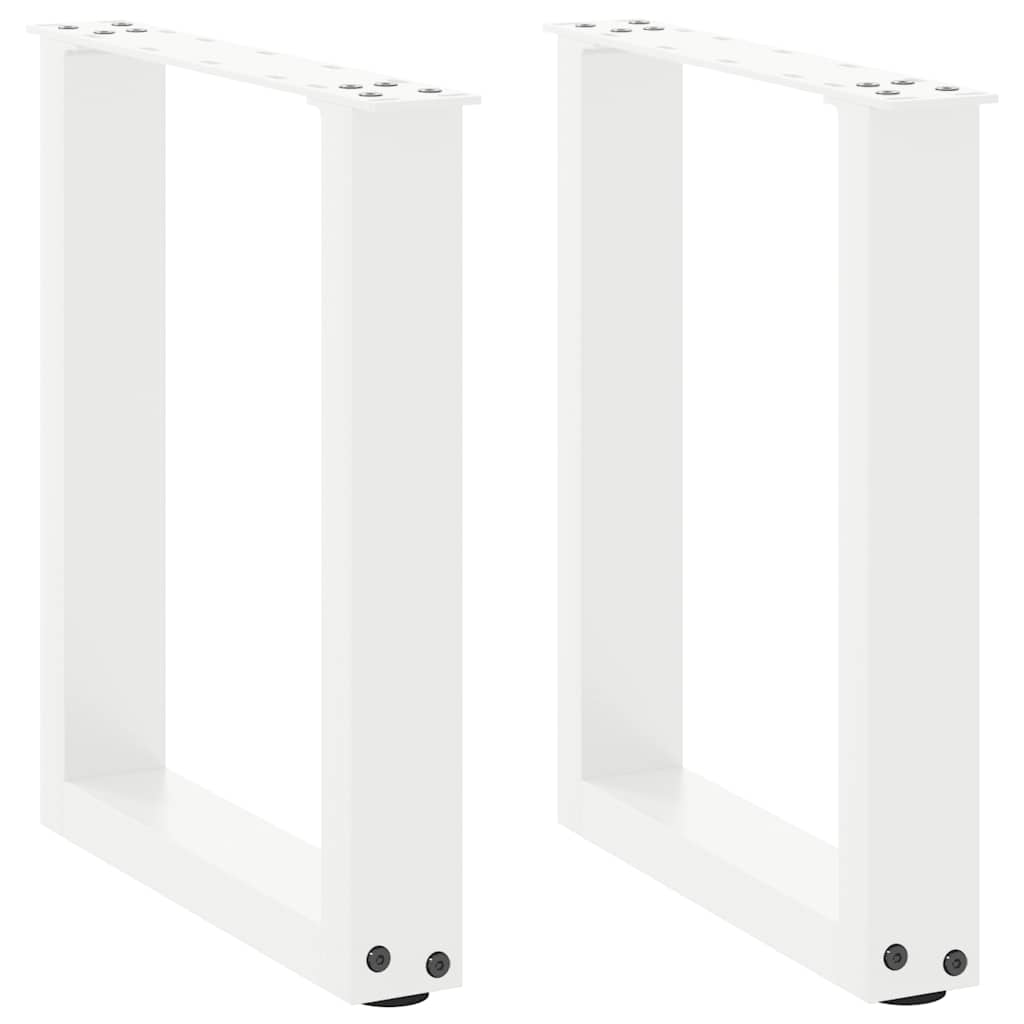 Pieds de table basse en U 2 pièces Blanc 28 x (42-43) cm Acier - XIOS