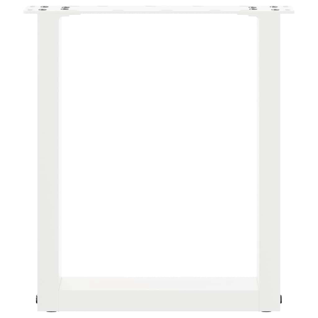 Pieds de table basse en U 2 pièces Blanc 28 x (42-43) cm Acier - XIOS