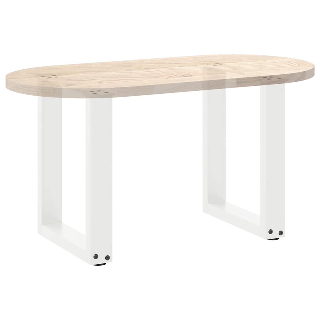 Pieds de table basse en U 2 pièces Blanc 28 x (42-43) cm Acier - XIOS