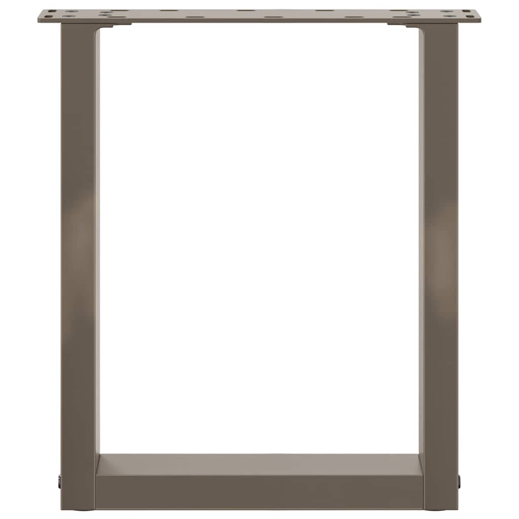 Pieds de table basse en U 2 pièces Acier naturel 28 x (42-43) cm Acier - XIOS