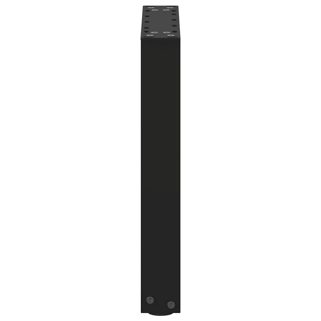 Pieds de table basse en U 2 pièces Noir 38 x (42-43) cm Acier