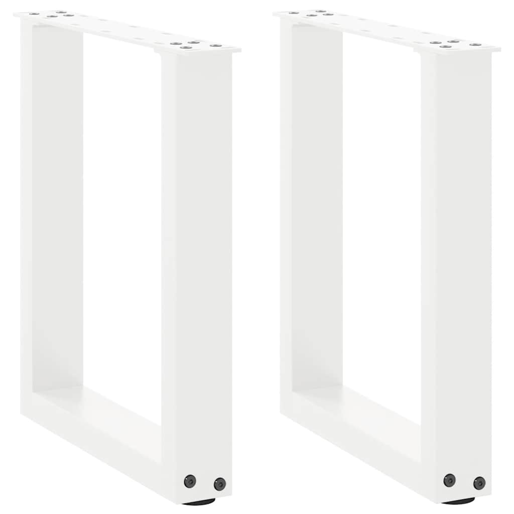 Pieds de table basse en U 2 pièces Blanc 38 x (42-43) cm Acier - XIOS