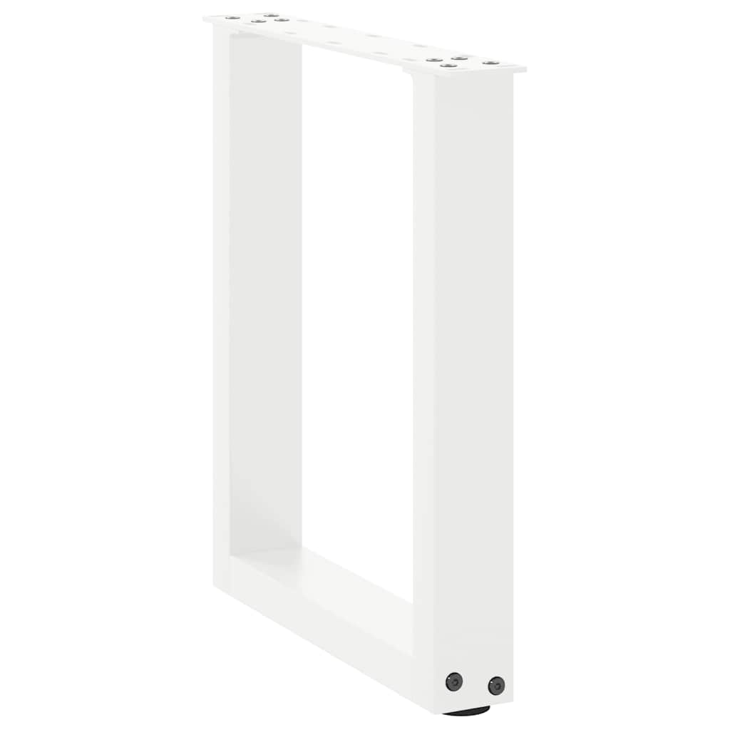 Pieds de table basse en U 2 pièces Blanc 38 x (42-43) cm Acier - XIOS