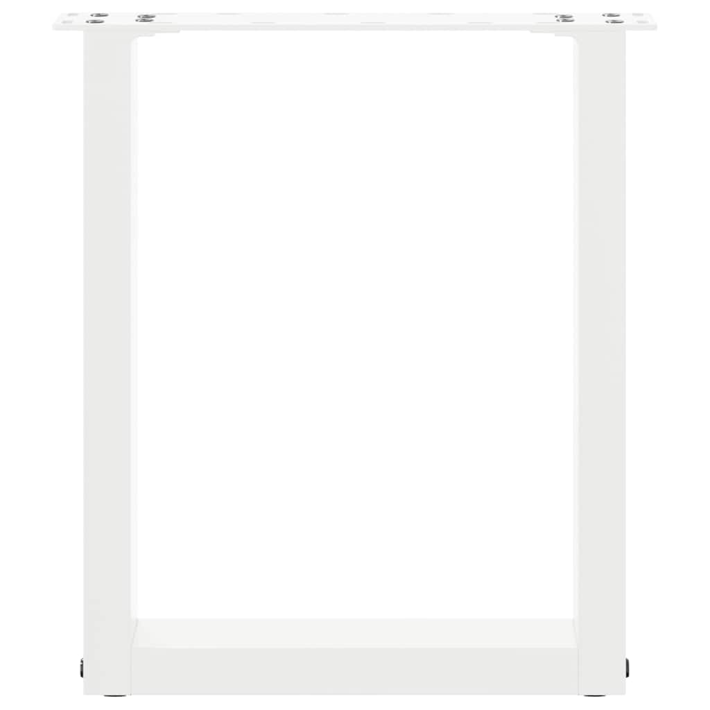 Pieds de table basse en U 2 pièces Blanc 38 x (42-43) cm Acier - XIOS