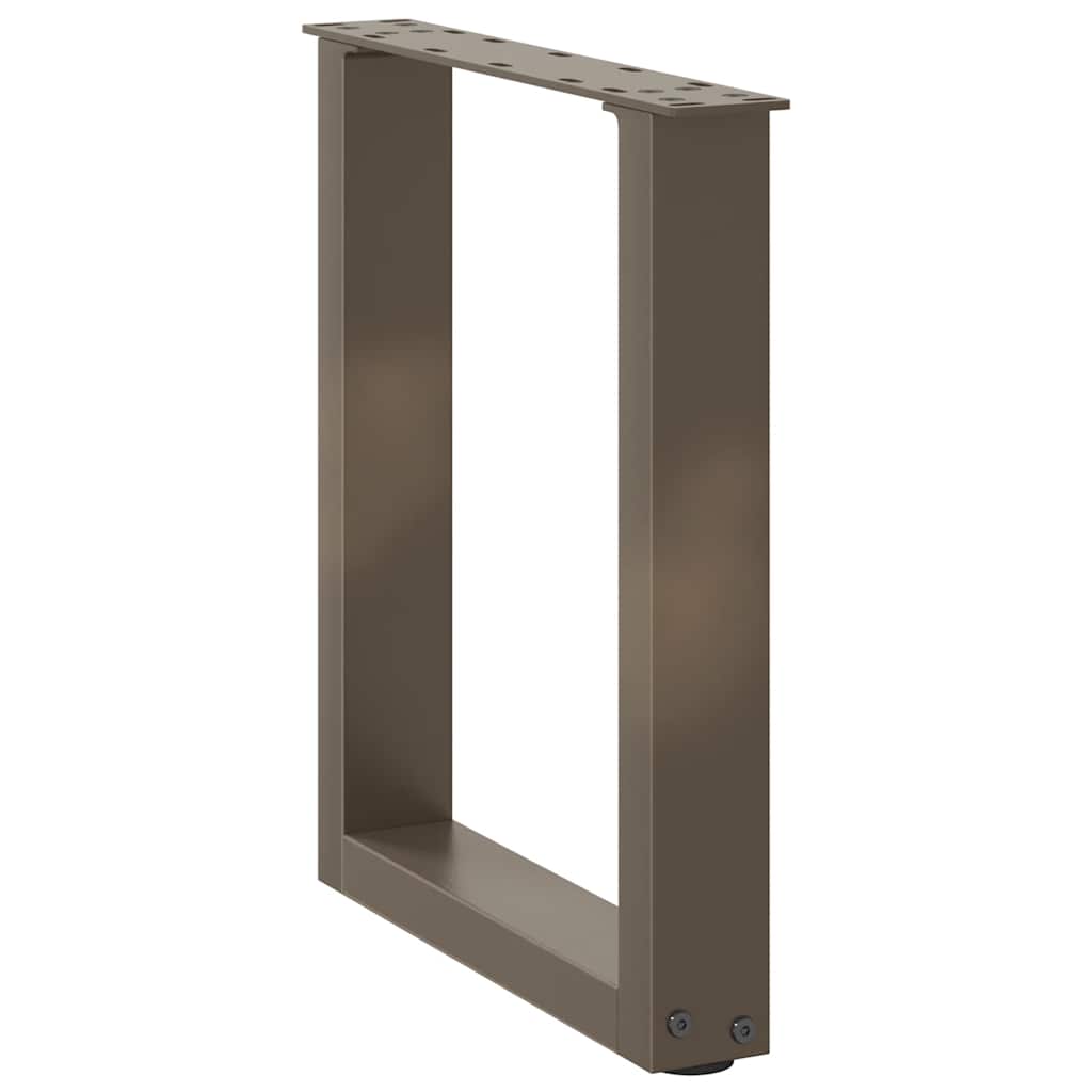 Pieds de table basse en U 2 pièces Acier naturel 38 x (42-43) cm Acier - XIOS