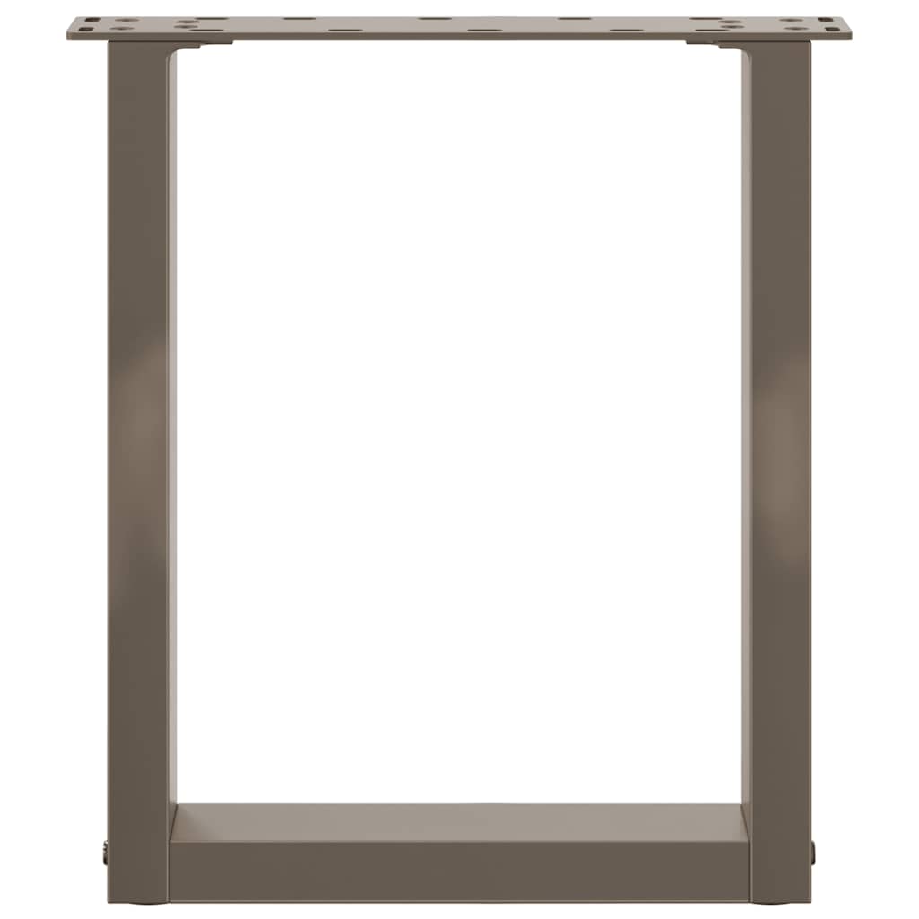 Pieds de table basse en U 2 pièces Acier naturel 38 x (42-43) cm Acier - XIOS