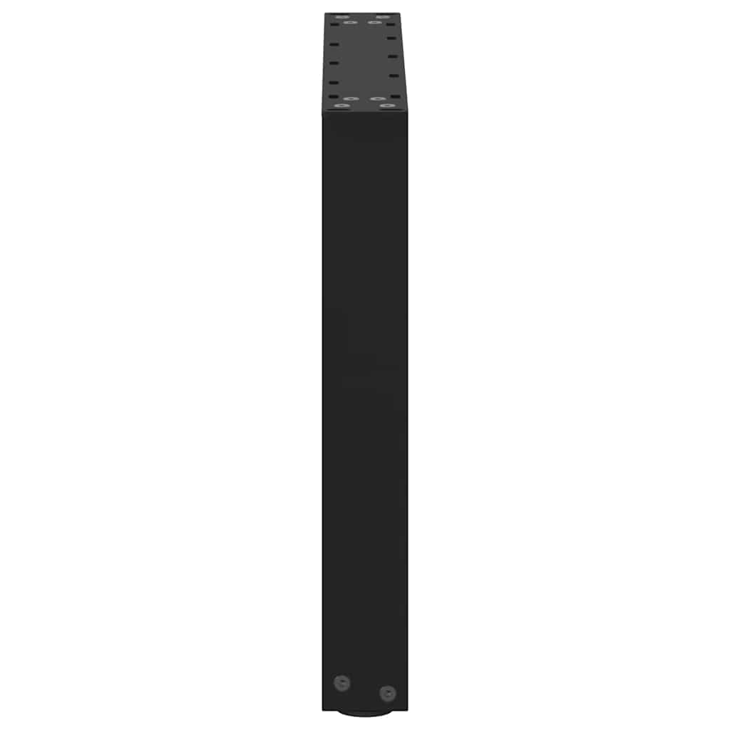 Pieds de table basse en U, 2 pièces, noir, 50 x (42-43) cm, acier