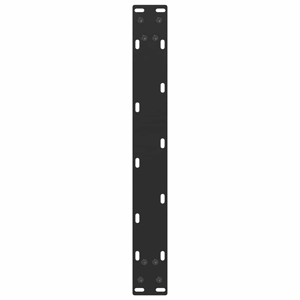 Pieds de table basse en U, 2 pièces, noir, 50 x (42-43) cm, acier