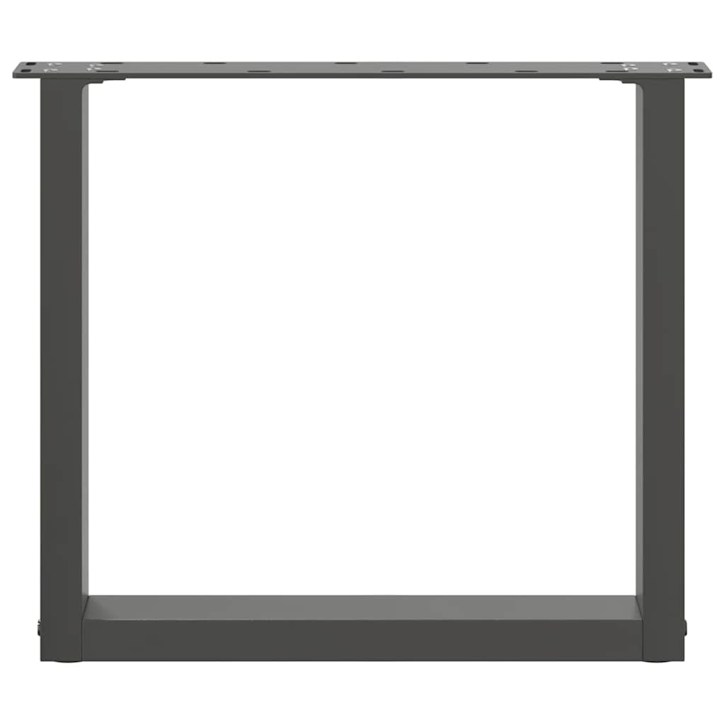 Pieds de table basse en U, 2 pièces, anthracite, 50 x (42-43) cm, acier - XIOS