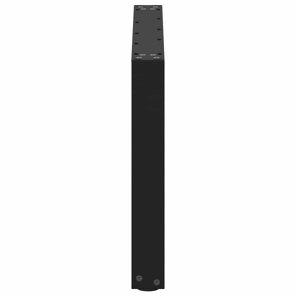 Pieds de table basse en U, 2 pièces, noir, 60 x (42-43) cm, acier