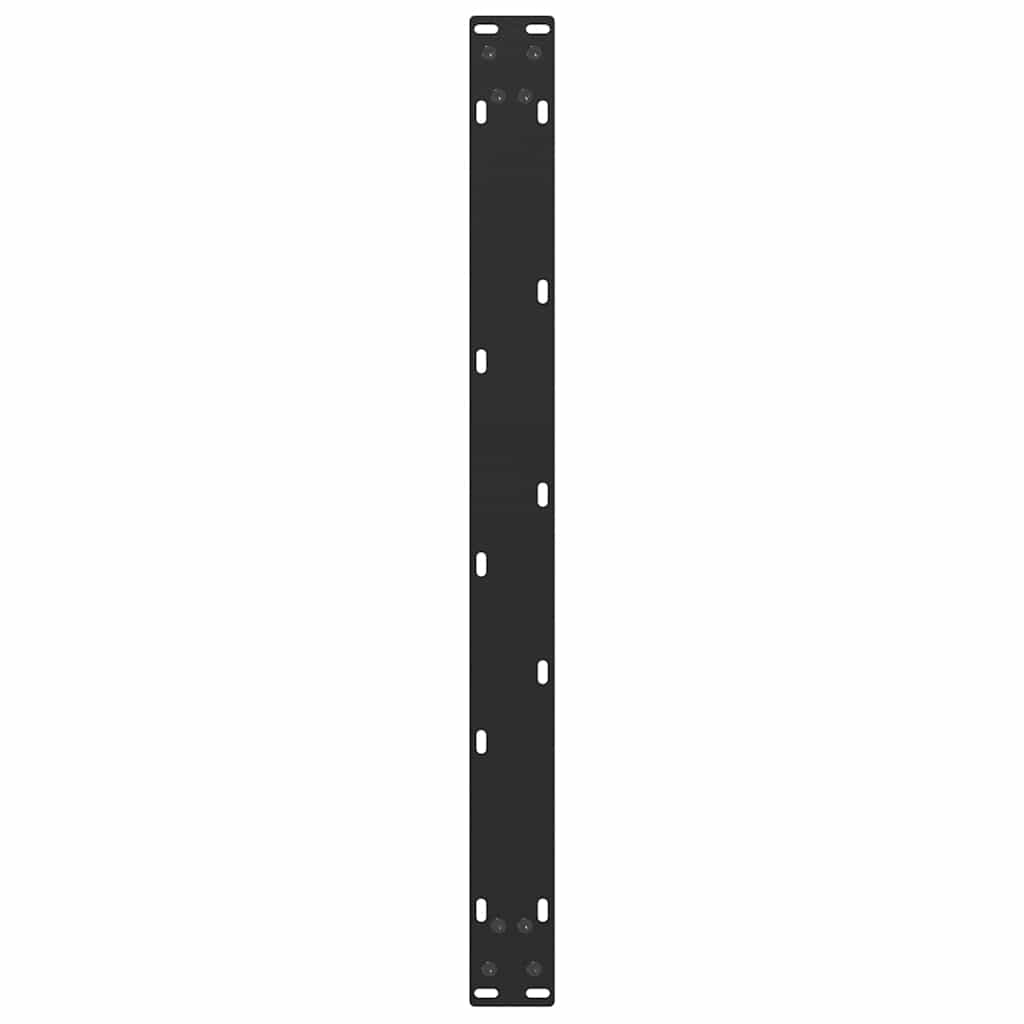 Pieds de table basse en U, 2 pièces, noir, 60 x (42-43) cm, acier