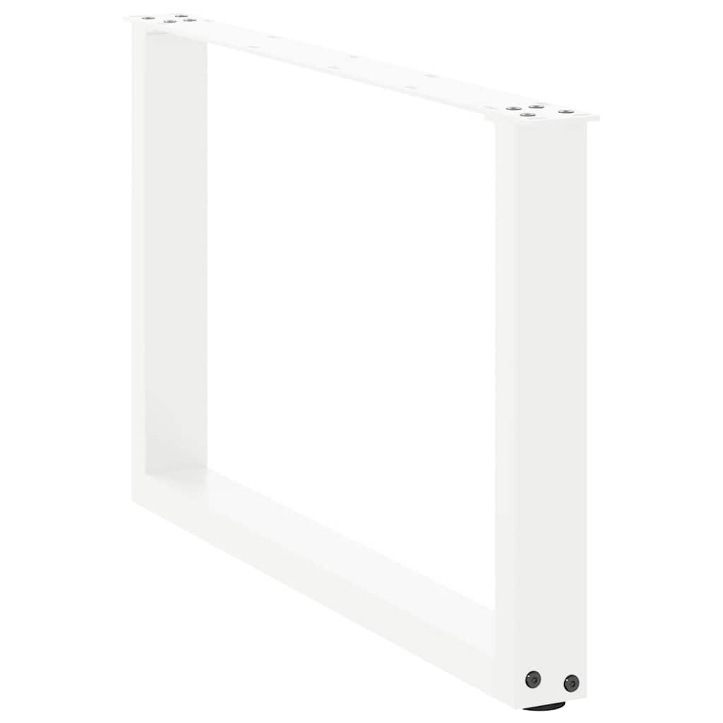 Pieds de table basse en U 2 pièces Blanc 60 x (42-43) cm Acier - XIOS