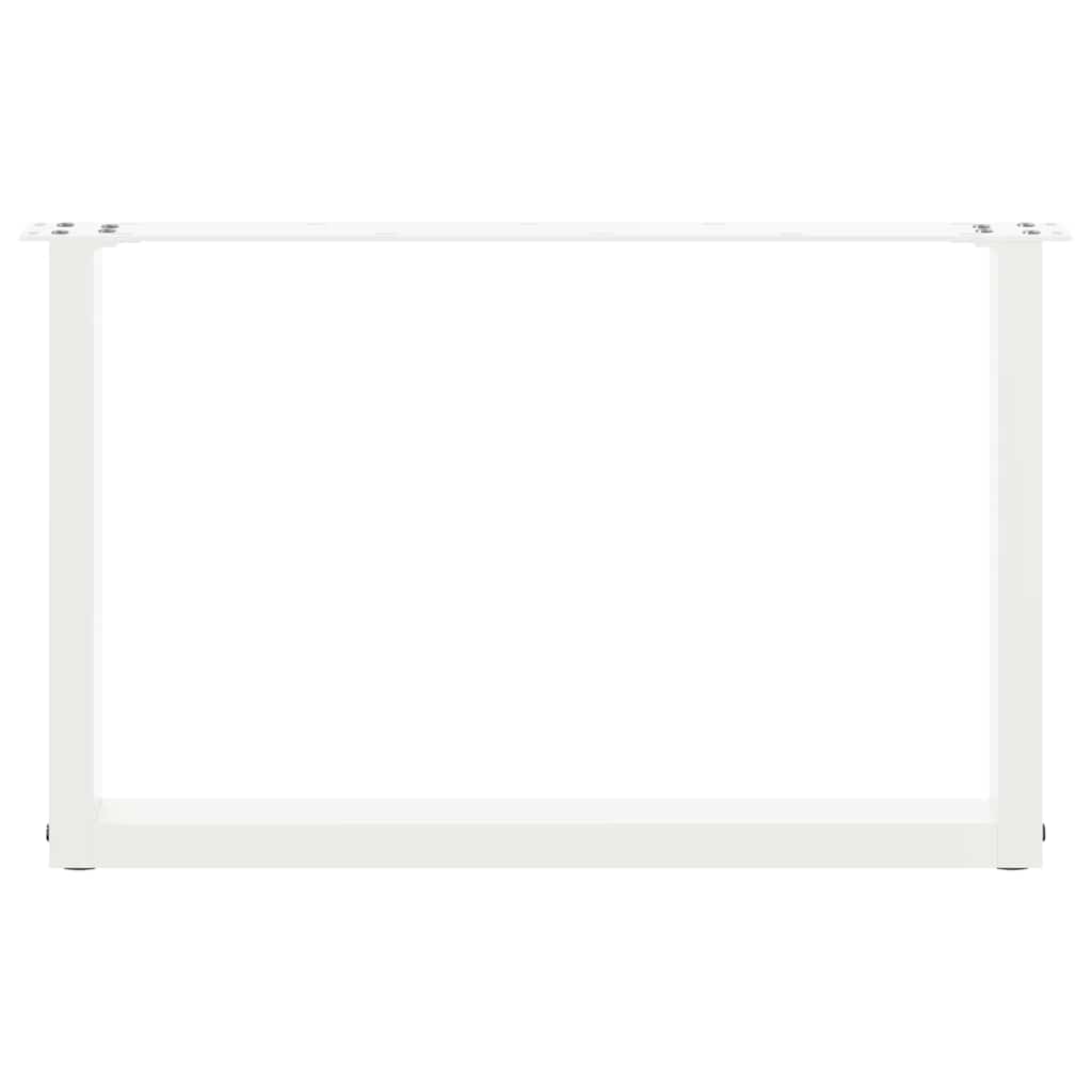 Pieds de table basse en U 2 pièces Blanc 60 x (42-43) cm Acier - XIOS