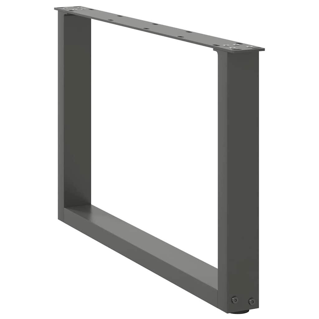 Pieds de table basse en U 2 pièces Anthracite 60 x (42-43) cm Acier - XIOS