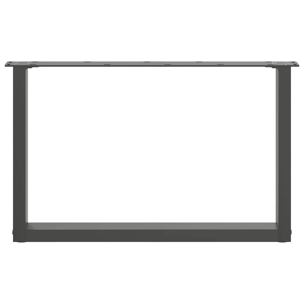 Pieds de table basse en U 2 pièces Anthracite 60 x (42-43) cm Acier - XIOS