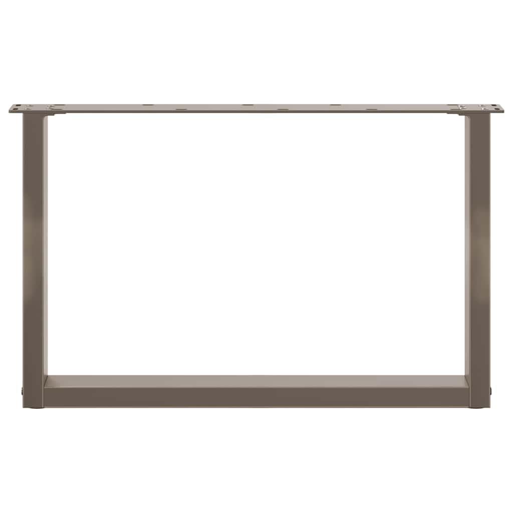 Pieds de table basse en U, 2 pièces, acier naturel, 60 x (42-43) cm - XIOS
