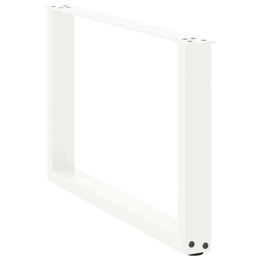 Pieds de table basse en U, 2 pièces, blanc, 70 x (42-43) cm, acier - XIOS