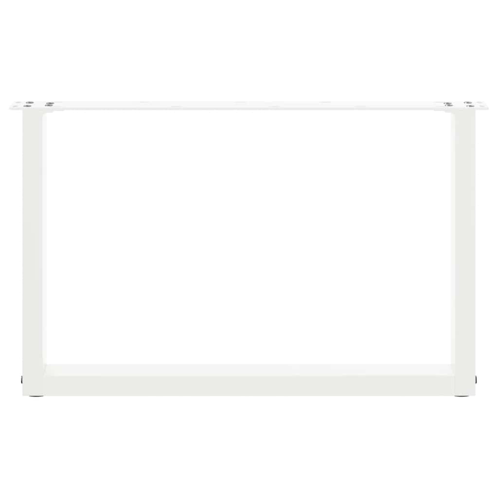 Pieds de table basse en U, 2 pièces, blanc, 70 x (42-43) cm, acier - XIOS