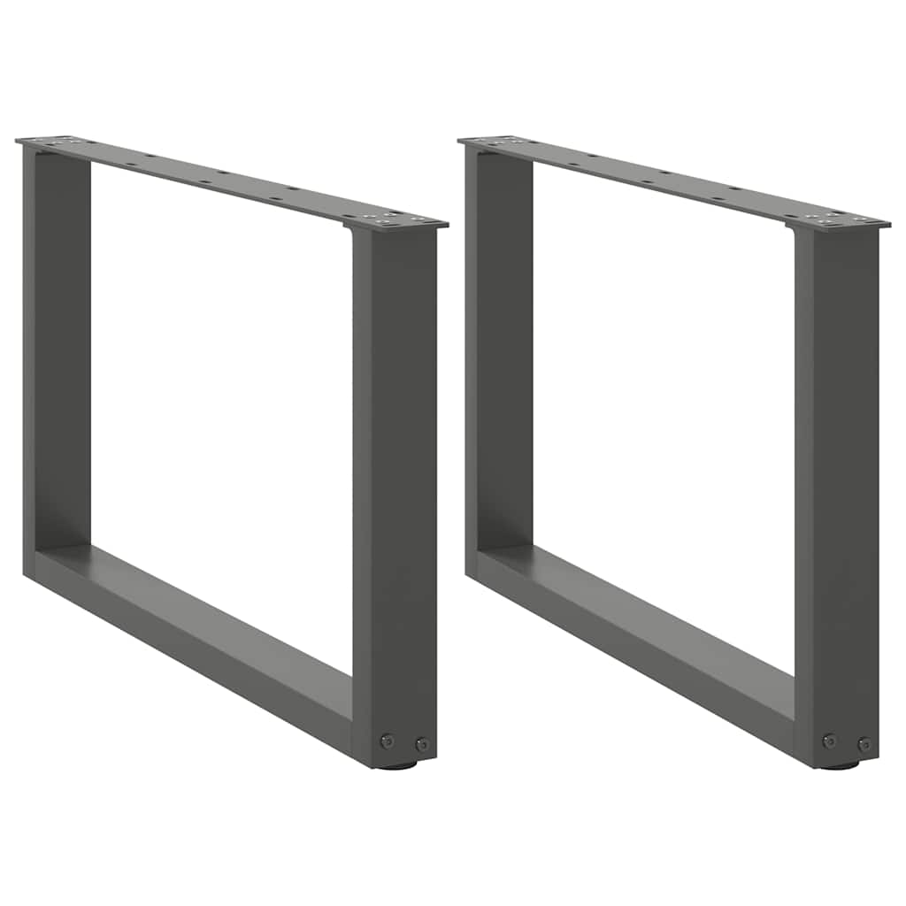 Pieds de table basse en U 2 pièces Anthracite 70 x (42-43) cm Acier - XIOS