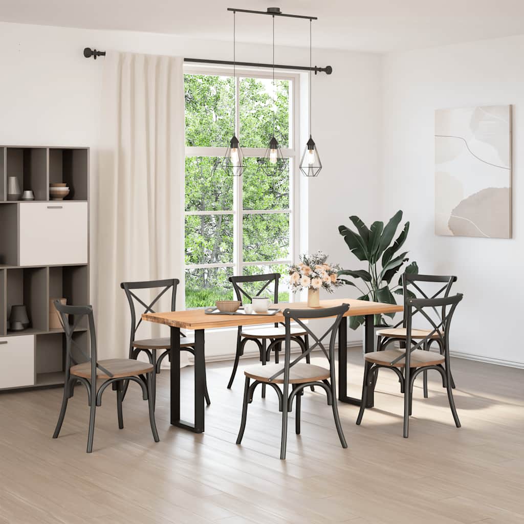 Pieds de table console en U, 2 pièces, noir, 28 x (72-73) cm, acier - XIOS