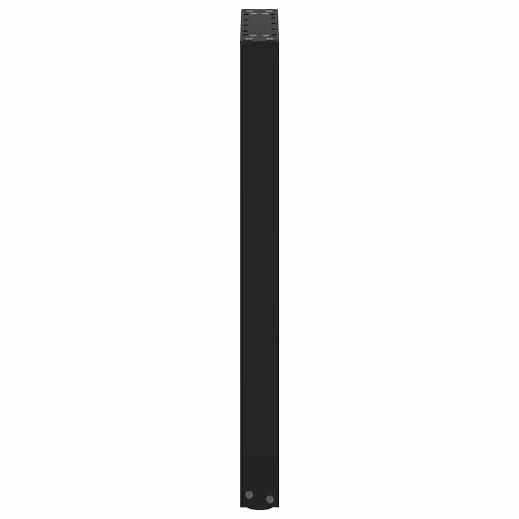 Pieds de table console en U, 2 pièces, noir, 28 x (72-73) cm, acier - XIOS
