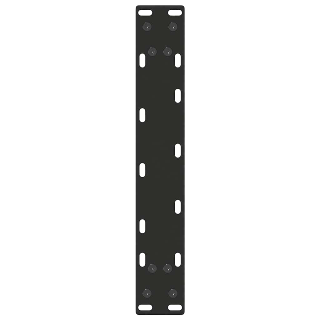 Pieds de table console en U, 2 pièces, noir, 28 x (72-73) cm, acier - XIOS
