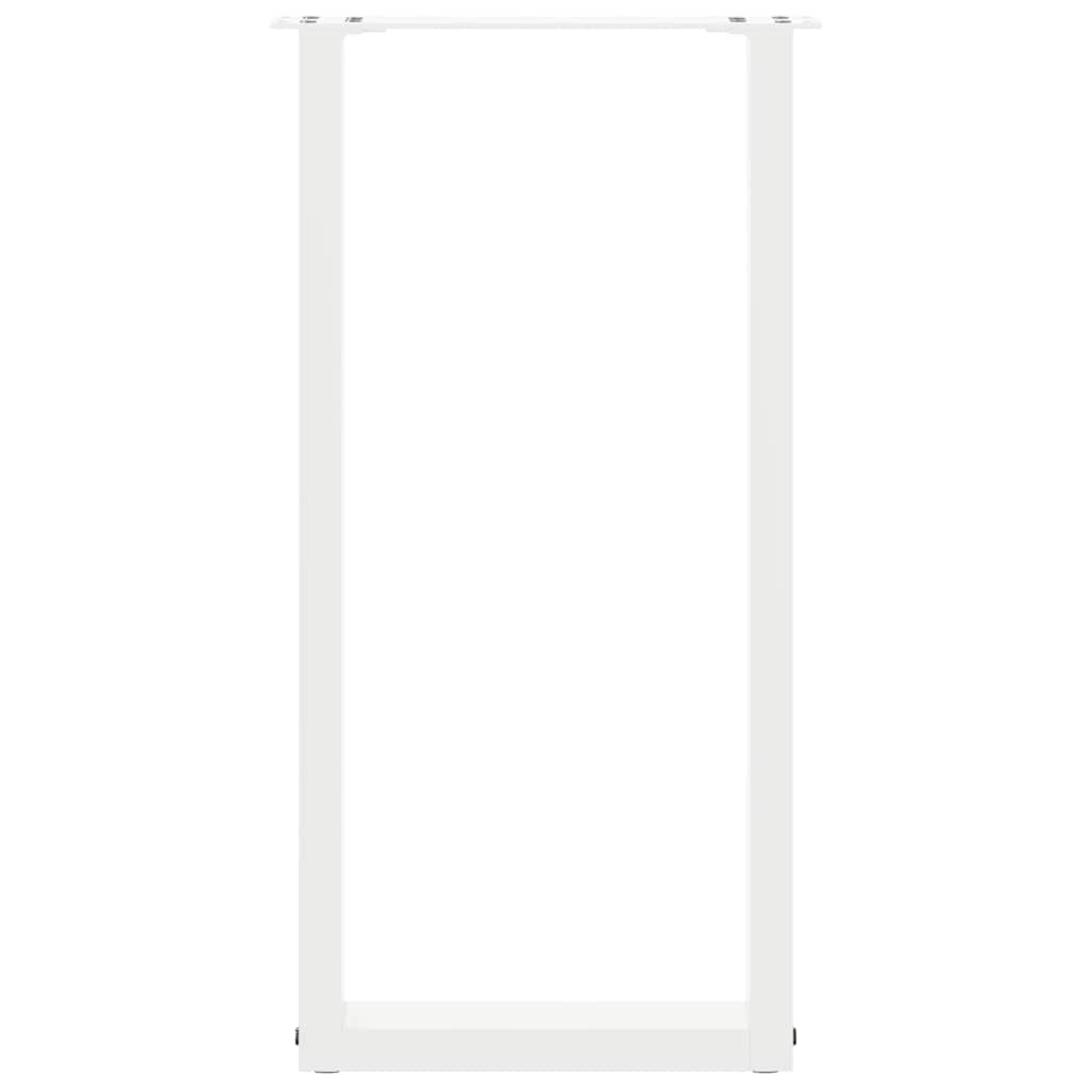 Pieds de table console en U, 2 pièces, blanc, 28 x (72-73) cm, acier - XIOS