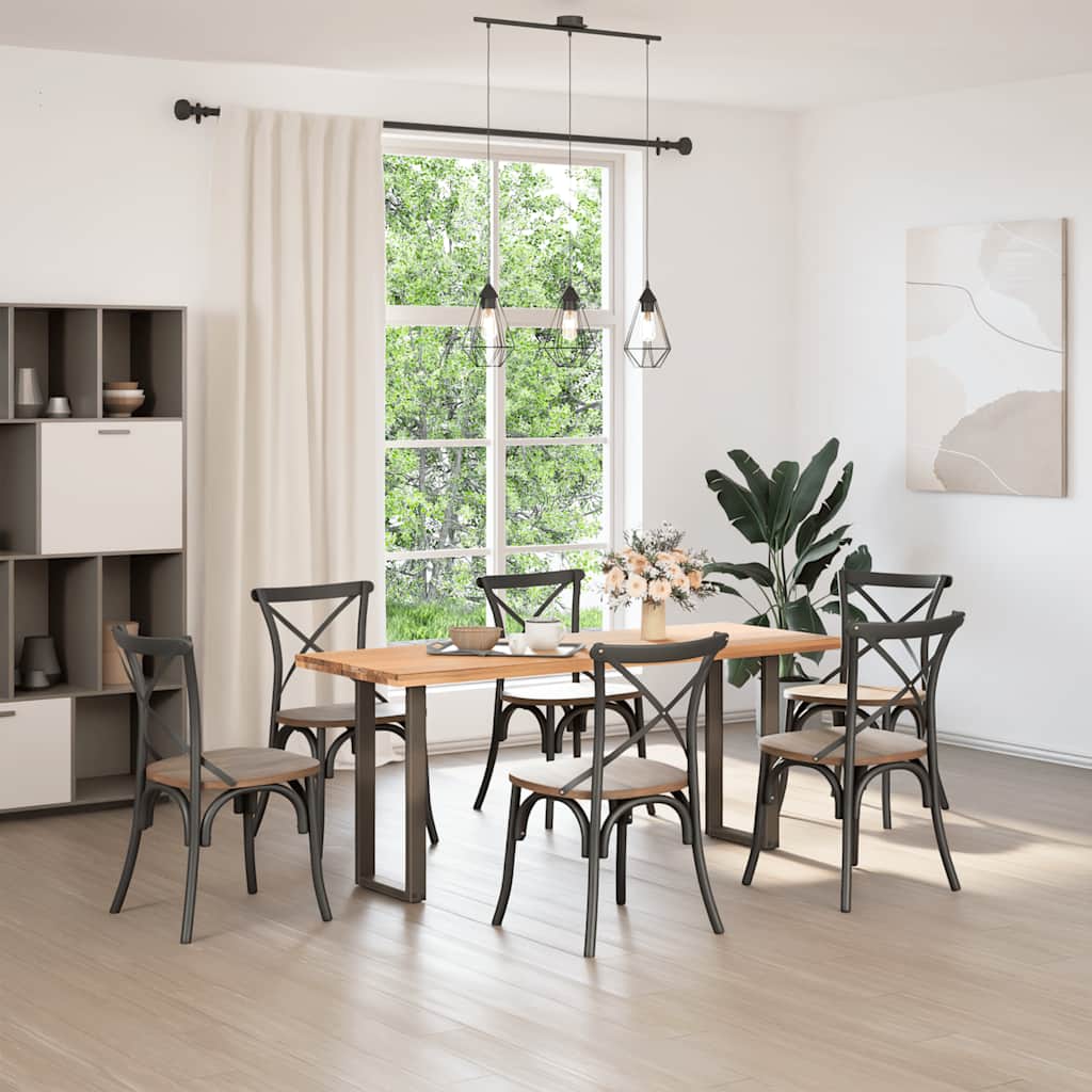 Pieds de table console en U, 2 pièces, acier naturel, 28 x (72-73) cm - XIOS