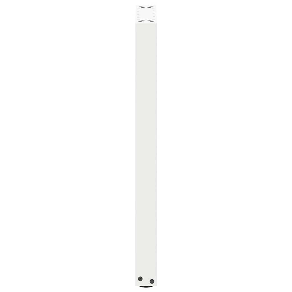 Pieds de table console en U, 2 pièces, blanc, 38 x (72-73) cm, acier