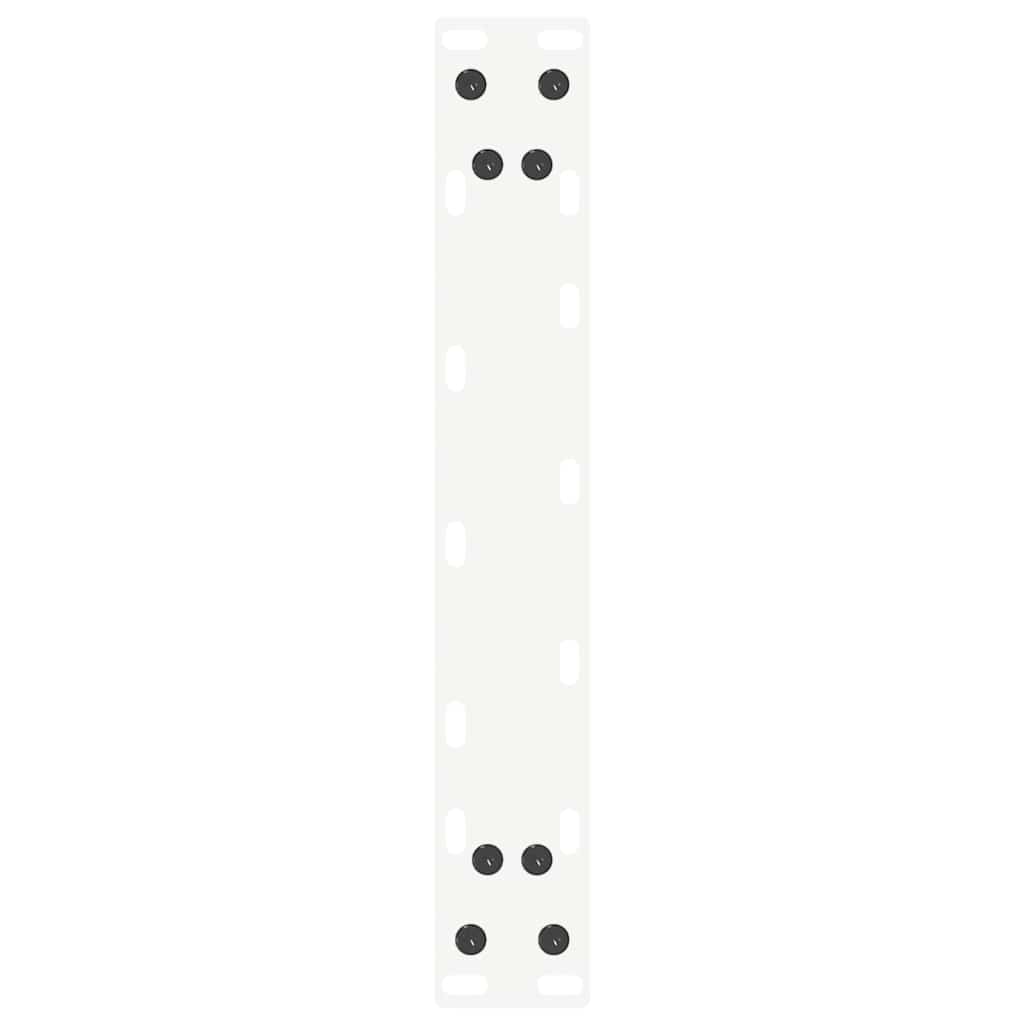 Pieds de table console en U, 2 pièces, blanc, 38 x (72-73) cm, acier