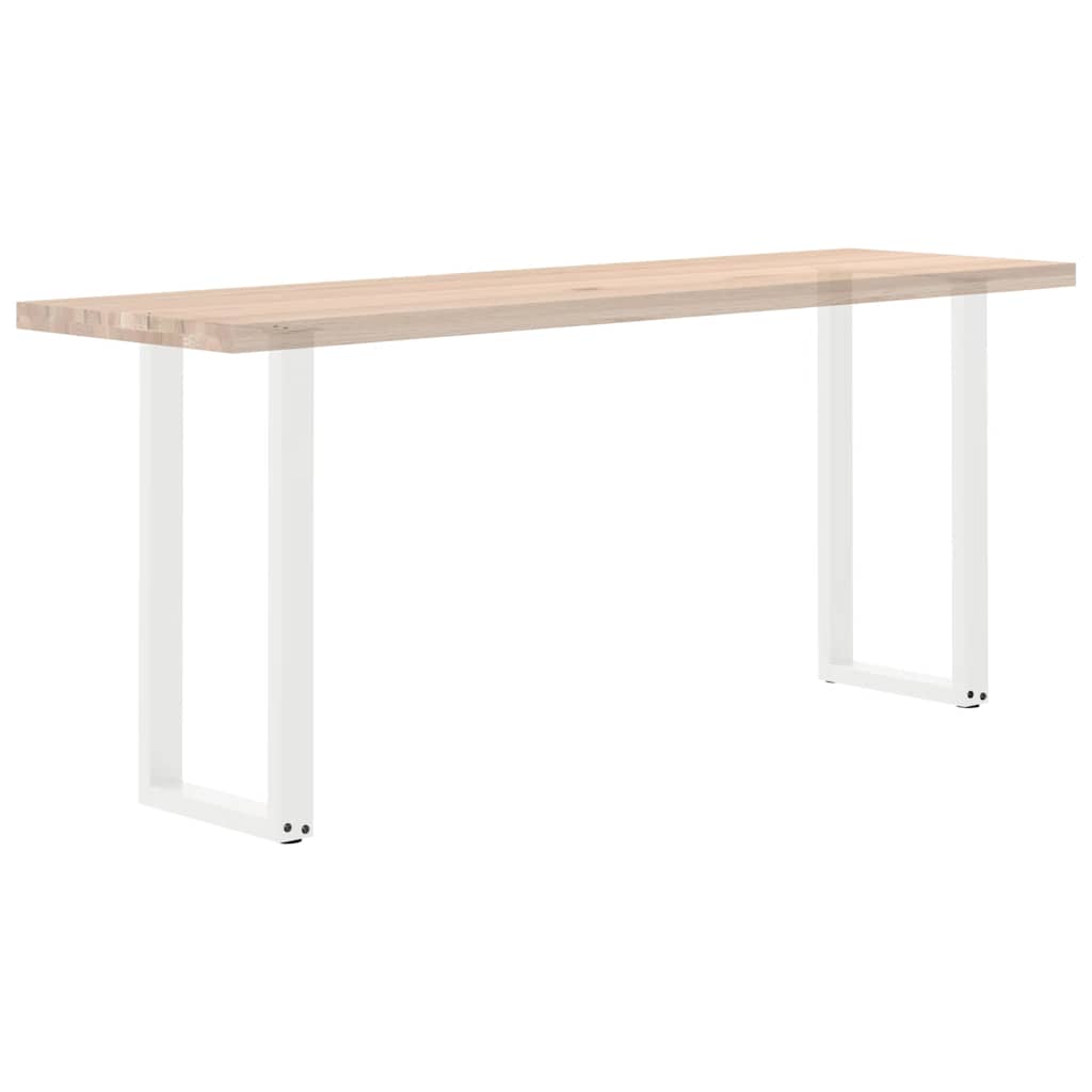 Pieds de table console en U, 2 pièces, blanc, 38 x (72-73) cm, acier
