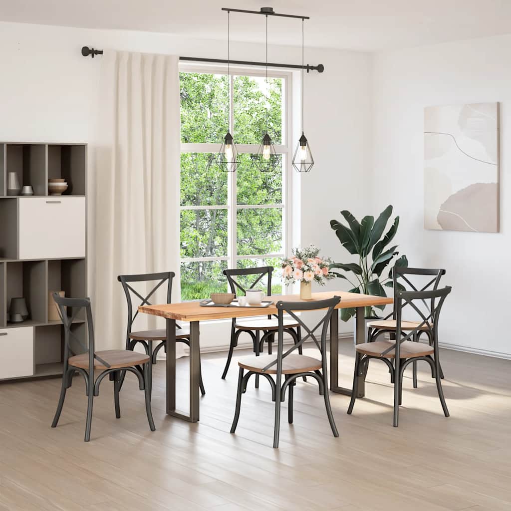 Pieds de table console en U, 2 pièces, acier naturel, 38 x (72-73) cm - XIOS