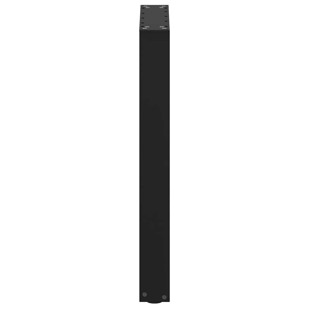 Pieds de table à manger en U 2 pièces Noir 50 x (72-73) cm Acier