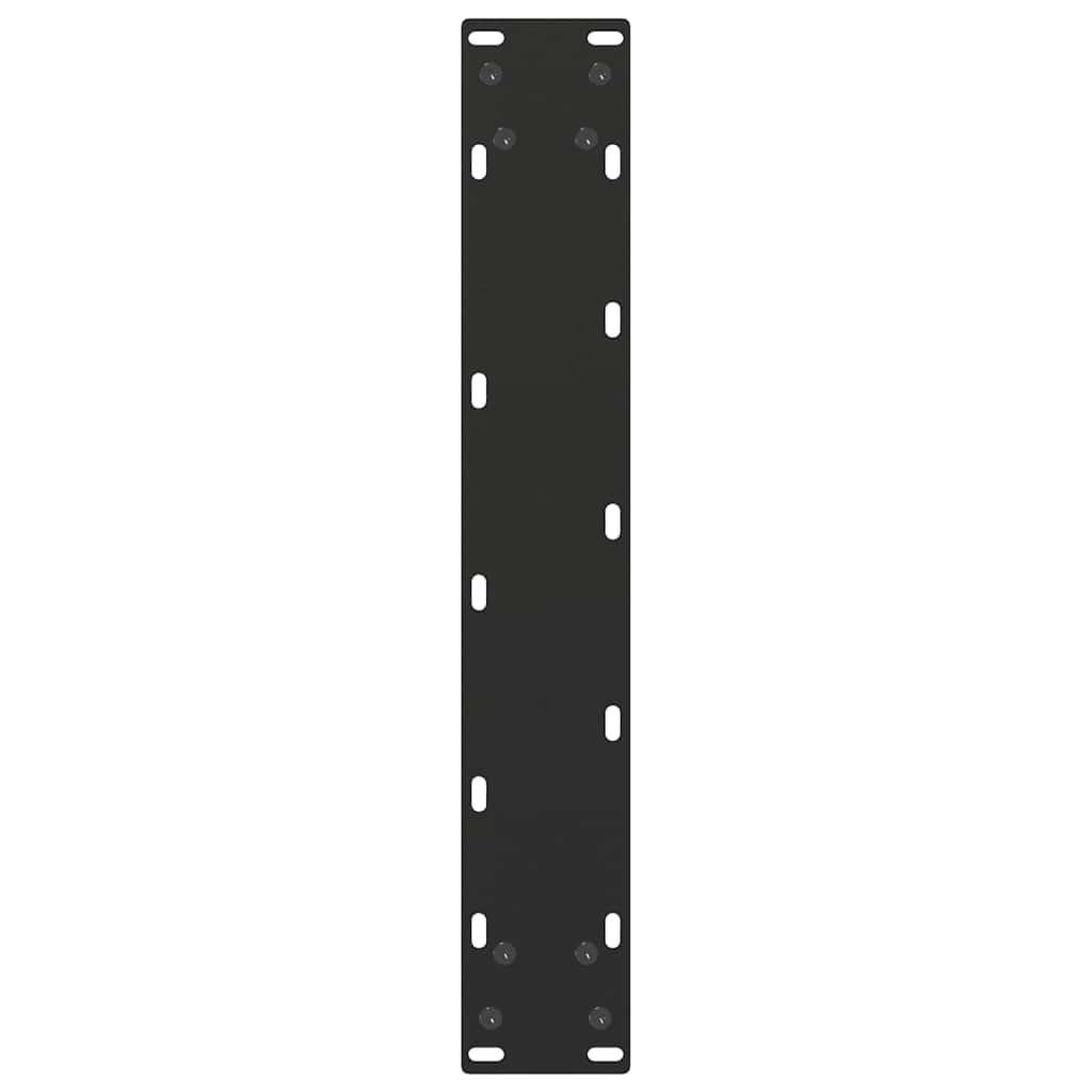 Pieds de table à manger en U 2 pièces Noir 50 x (72-73) cm Acier
