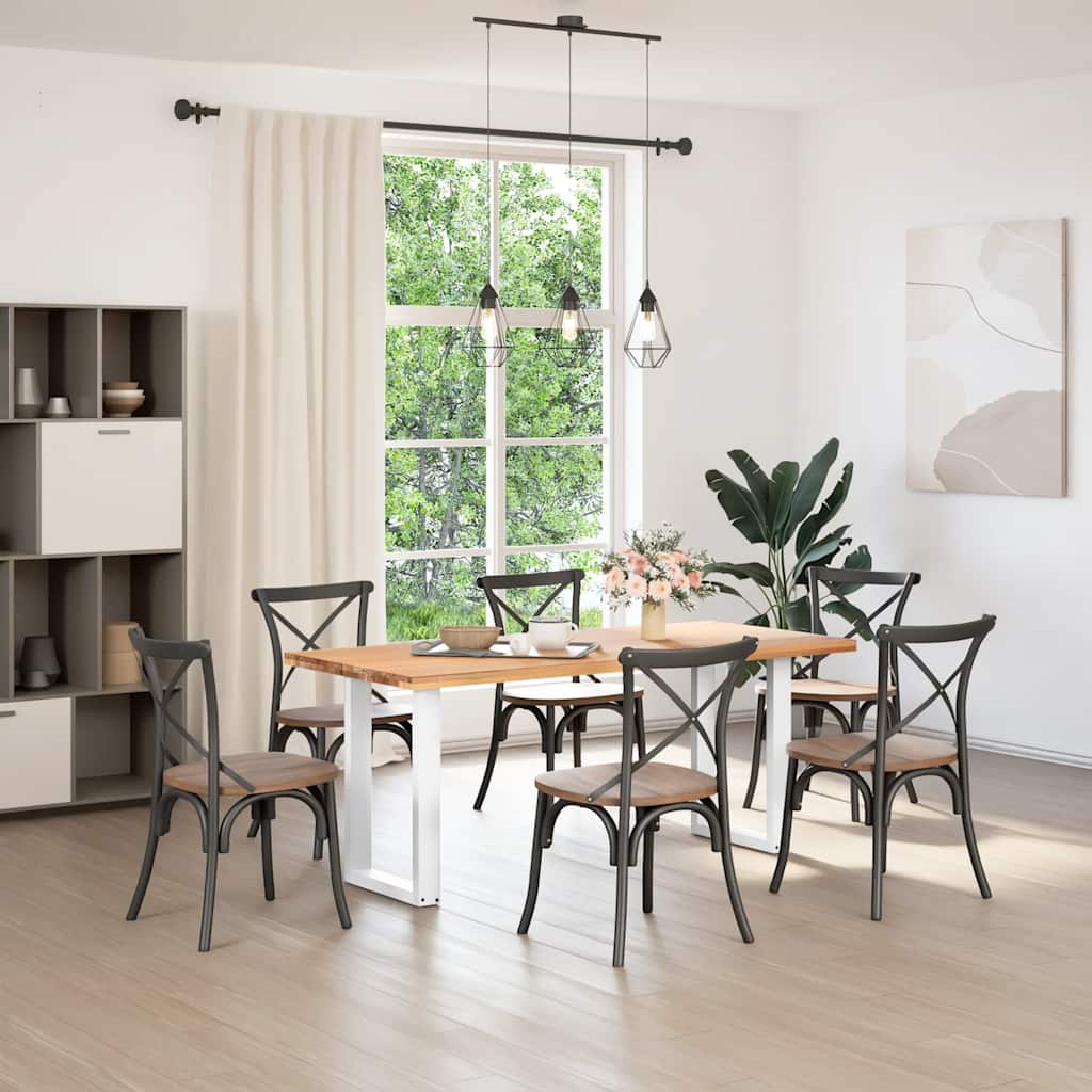 Pieds de table à manger en U, 2 pièces, blanc, 50 x (72-73) cm, acier - XIOS