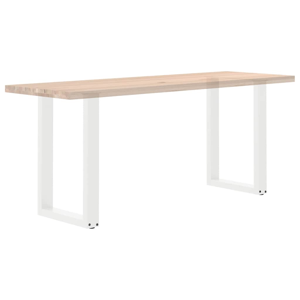 Pieds de table à manger en U, 2 pièces, blanc, 50 x (72-73) cm, acier - XIOS