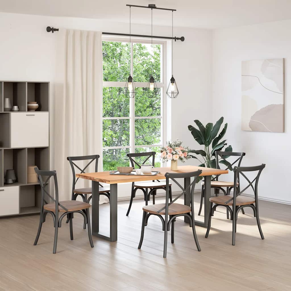 Pieds de table à manger en U 2 pièces Anthracite 50 x (72-73) cm Acier - XIOS