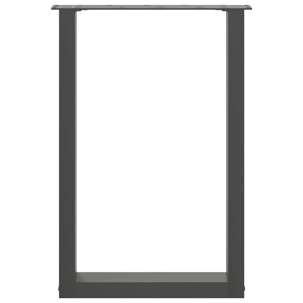 Pieds de table à manger en U 2 pièces Anthracite 50 x (72-73) cm Acier - XIOS