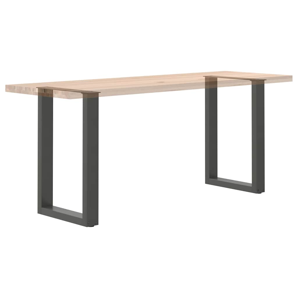 Pieds de table à manger en U 2 pièces Anthracite 50 x (72-73) cm Acier - XIOS
