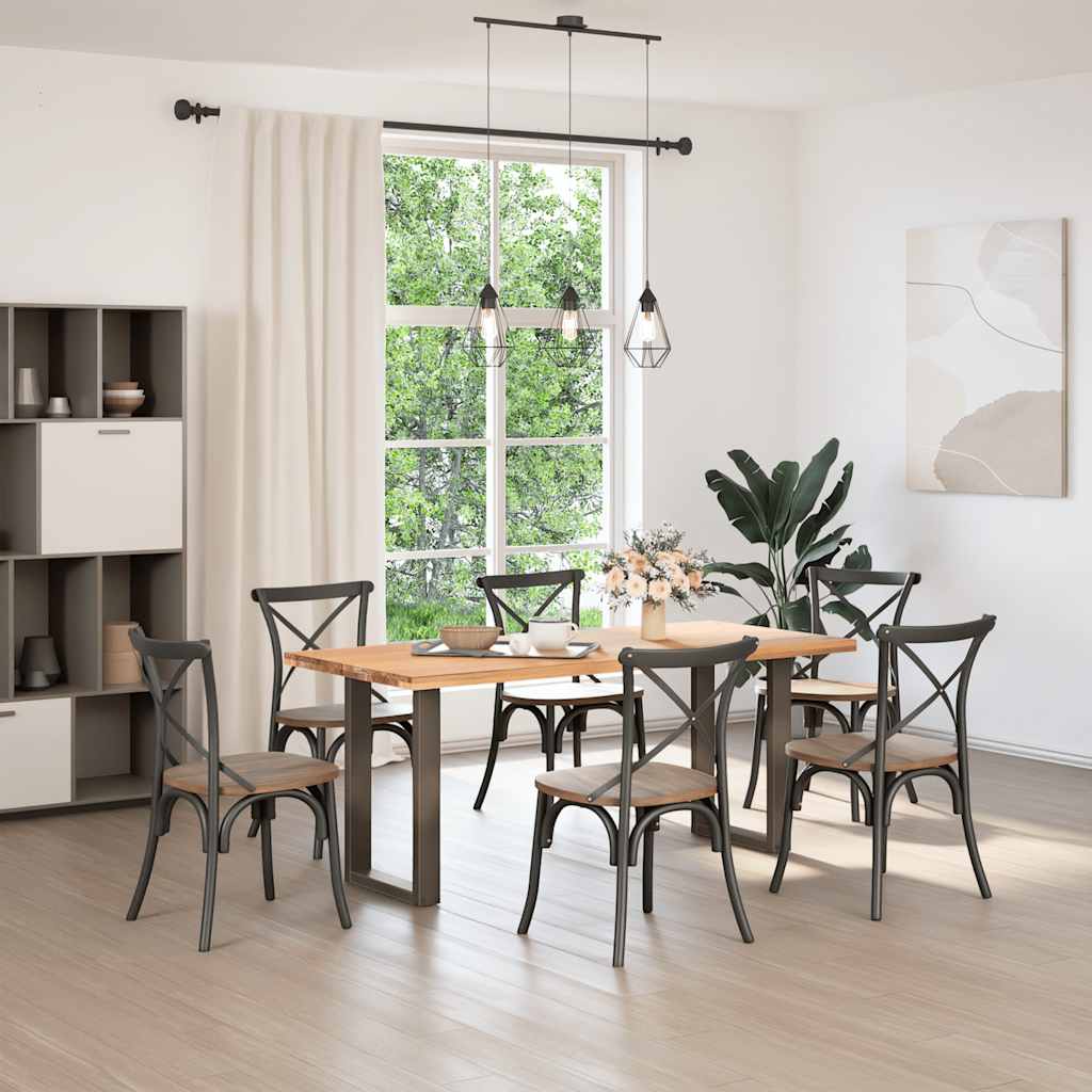 Pieds de table à manger en U 2 pièces Acier naturel 50 x (72-73) cm Acier - XIOS