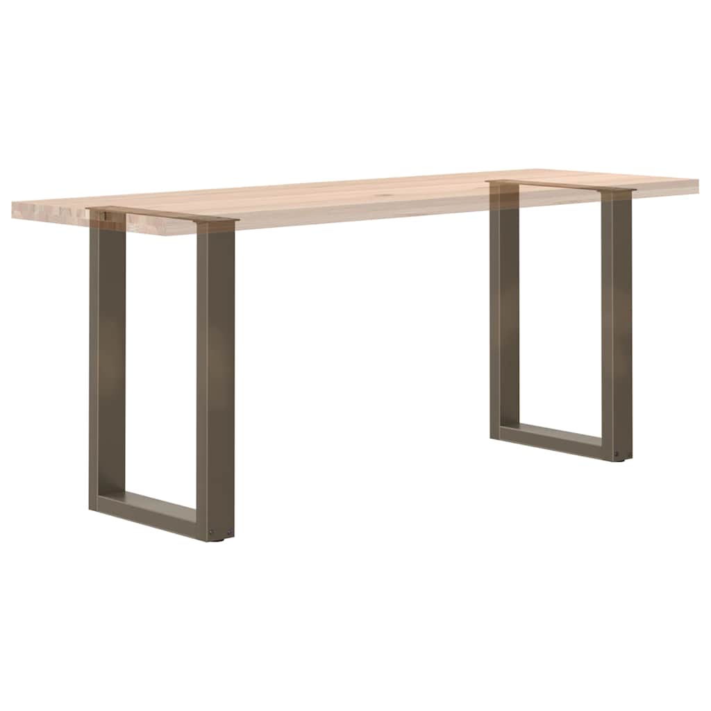 Pieds de table à manger en U 2 pièces Acier naturel 50 x (72-73) cm Acier - XIOS