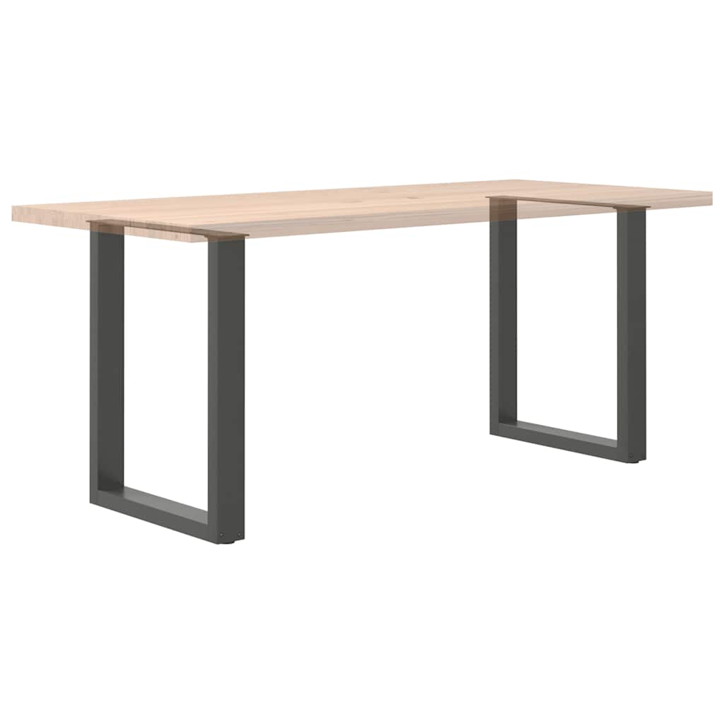 Pieds de table à manger en U 2 pièces Anthracite 60 x (72-73) cm Acier