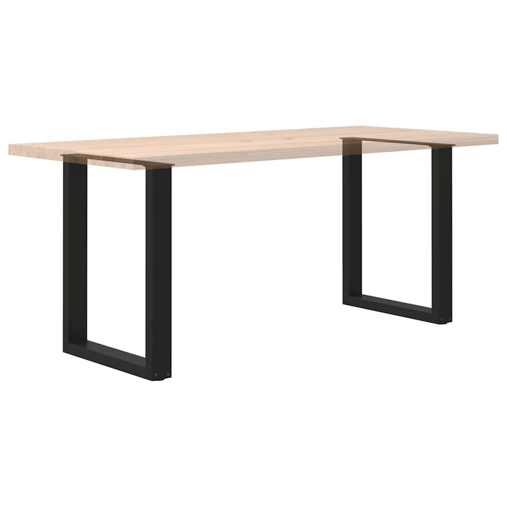 Pieds de table à manger en U 2 pièces Noir 70 x (72-73) cm Acier - XIOS