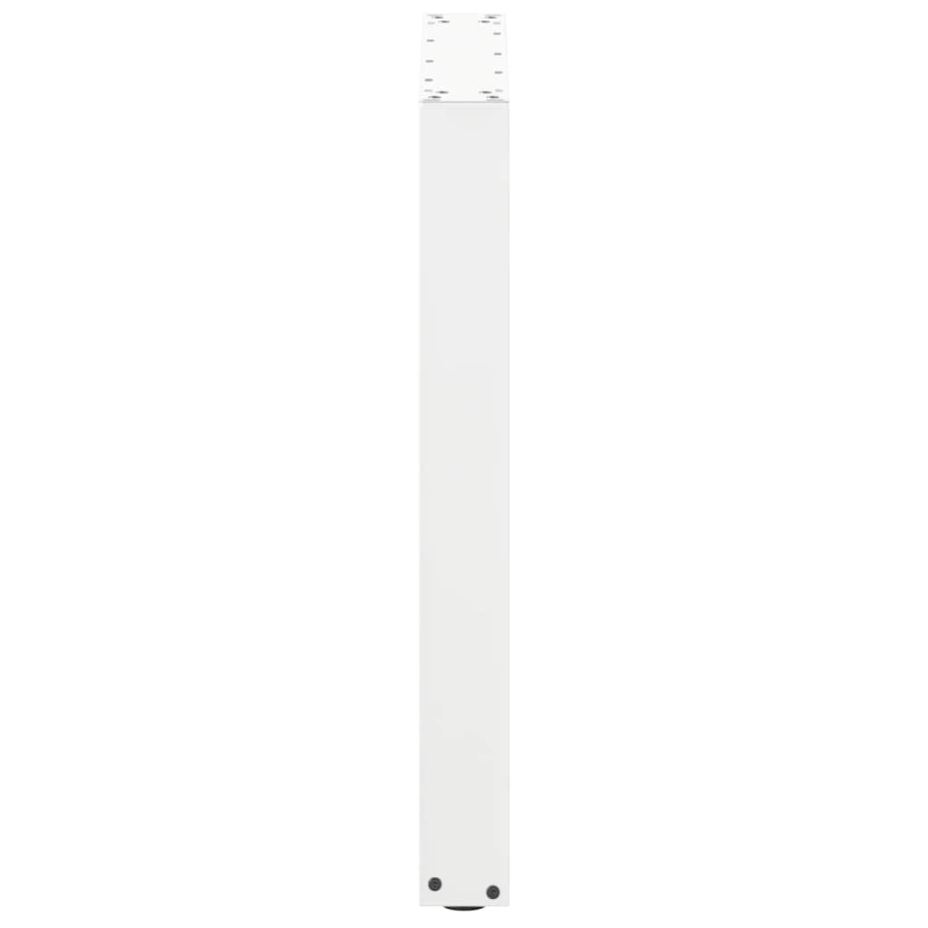 Pieds de table à manger en U 2 pièces Blanc 70 x (72-73) cm Acier