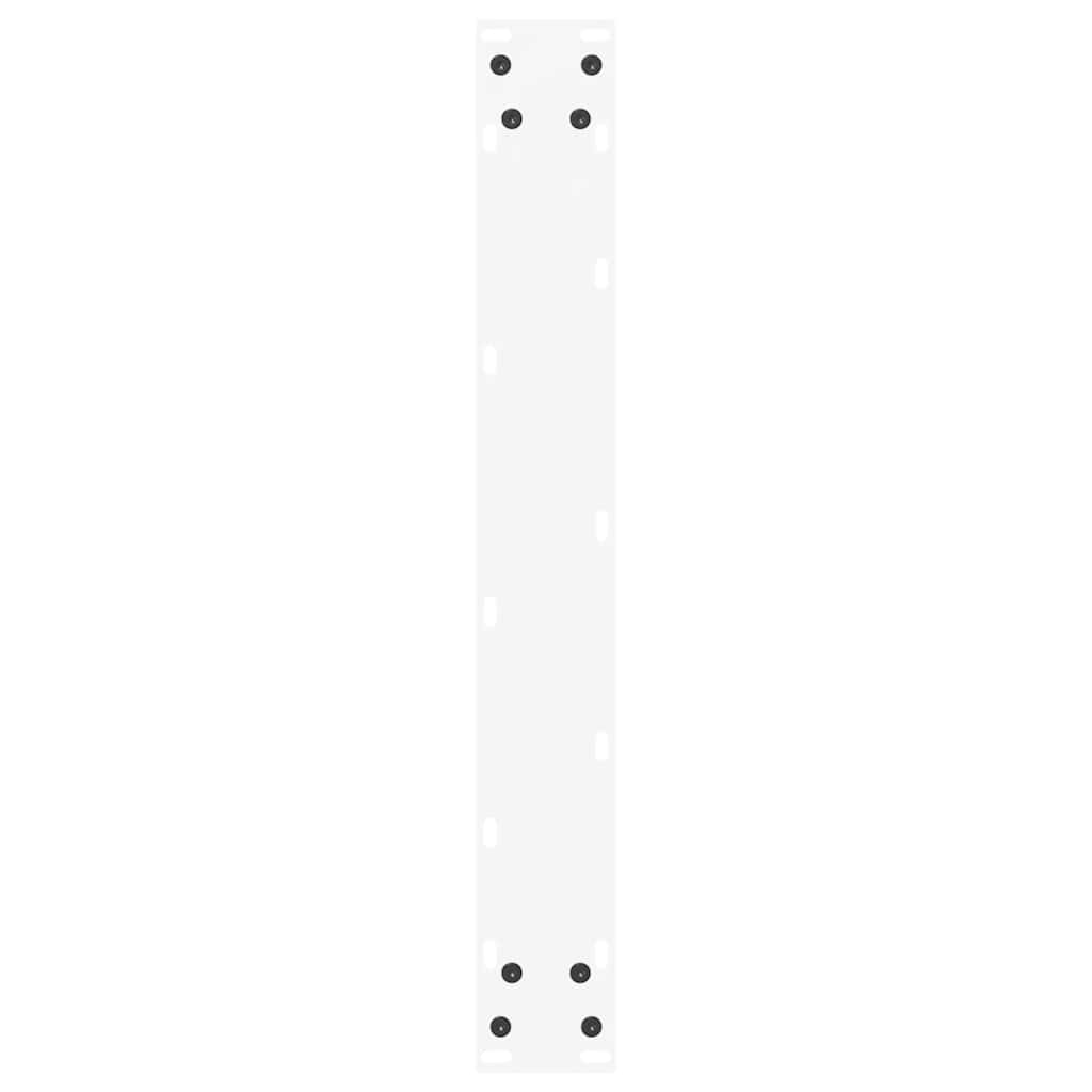 Pieds de table à manger en U 2 pièces Blanc 70 x (72-73) cm Acier