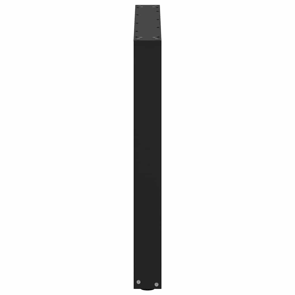 Pieds de table à manger en U 2 pièces Noir 80 x (72-73) cm Acier - XIOS