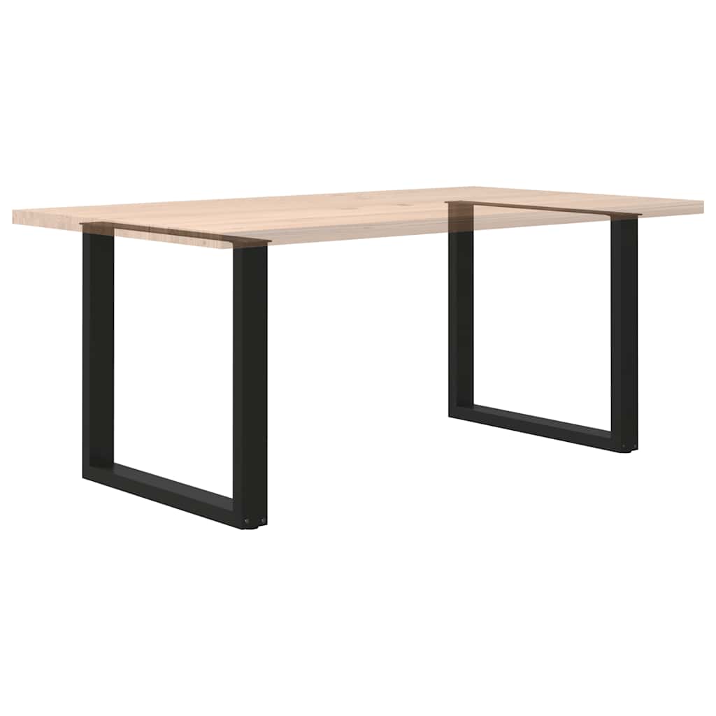 Pieds de table à manger en U 2 pièces Noir 80 x (72-73) cm Acier - XIOS