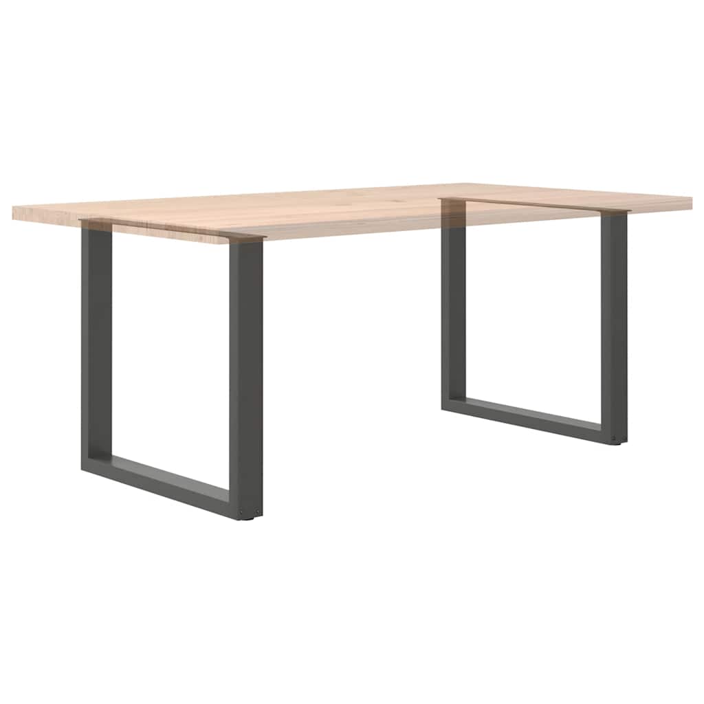 Pieds de table à manger en U 2 pièces Anthracite 80 x (72-73) cm Acier